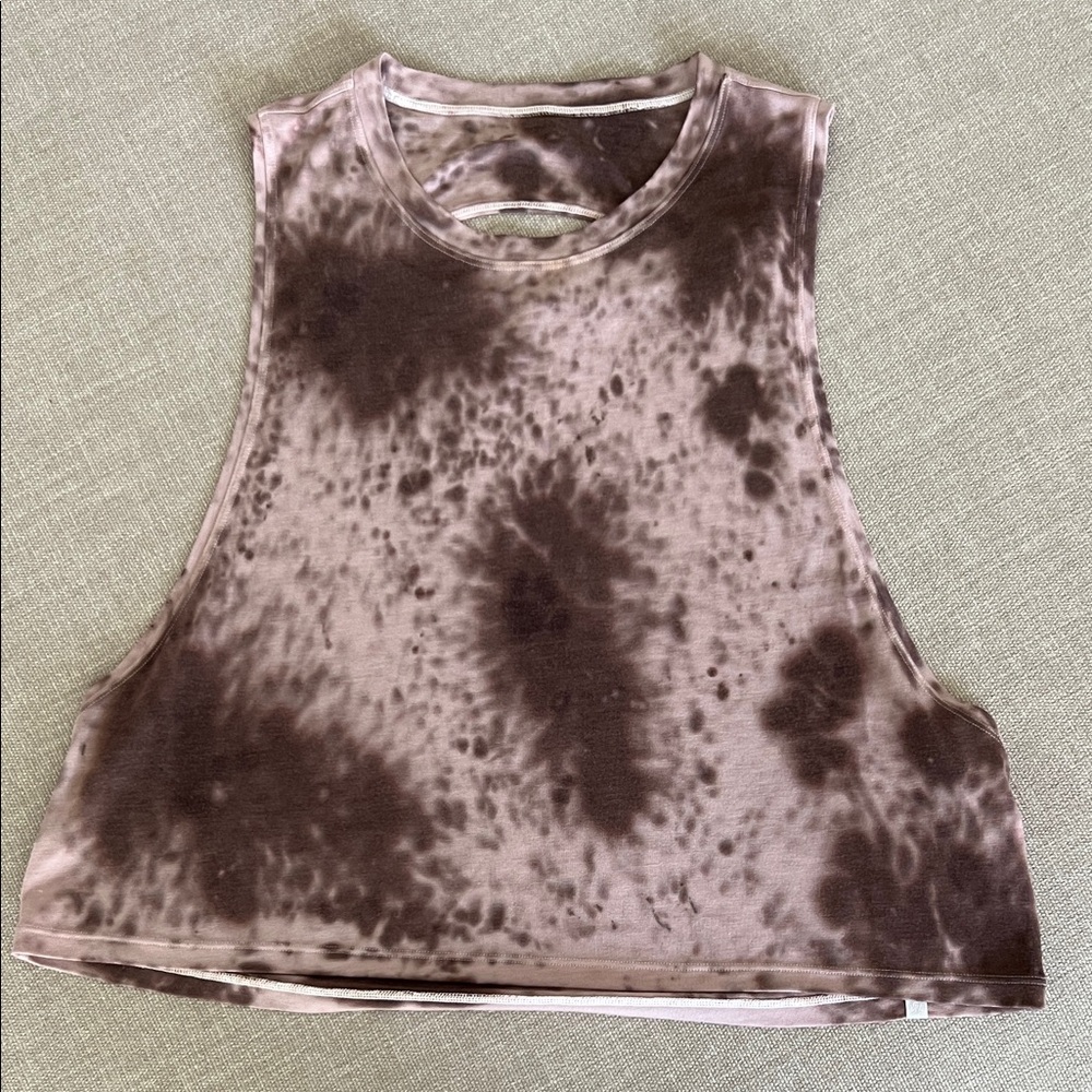 Lululemon Tie-Dye Crop Tank Top - Brown/Pink